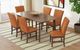 Elements International Santa Barbara 7-Piece Orange/Walnut Rectangular Dining Set-1