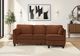 Monarch Specialties Inc. Fjord-44 Rust Sofa Lounger and Reversible Chaise-1
