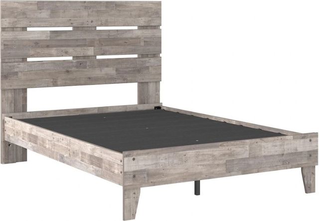 Signature Design by Ashley® Neilsville Whitewash Queen Panel Platform Bed-2