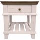 Horizon Home® Miramar White End Table with Weather Brown Top -0