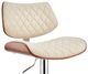 Armen Living Leland Cream/Chrome Adjustable Bar Stool-3