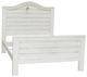 Million Dollar Rustic Frosted White Queen Ranch Panel Bed-0