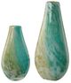 Uttermost® High Tide 2-Piece Amber/Gold/Teal Vase Set-0