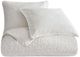 HiEnd Accents Porto Matelassé 3-Piece Vintage White Polyester King Comforter Set-0