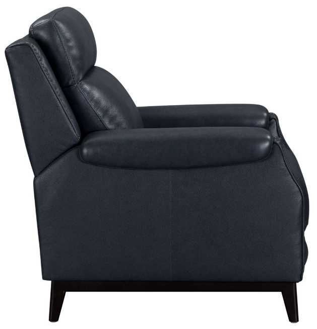 Liberty Furniture Rawling York Navy Leather Manual Pushback Recliner-3