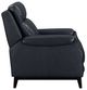 Liberty Furniture Rawling York Navy Leather Manual Pushback Recliner-3