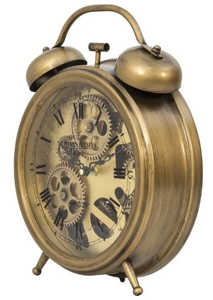 YHD Antique Brass Table Clock-2