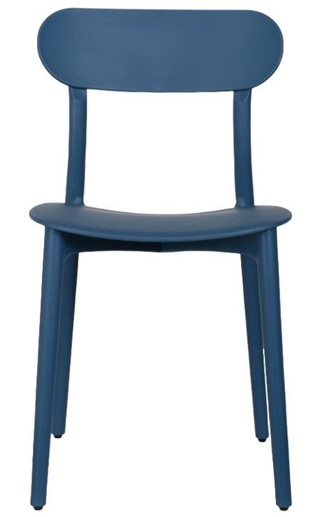 Moe's Home Collection Kent 2-Piece Navy Polypropylene Outdoor Dining Chair Set-3
