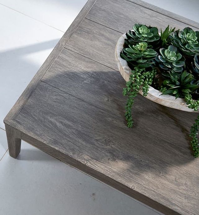 Lane Venture® Lenox Hill Quarry Gray Outdoor Aluminum/Wicker Cocktail Table-2