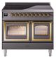 Ilve® Nostalgie II Noblesse 40'' Graphite Matte Pro Style Induction Range with Brass Trim-0