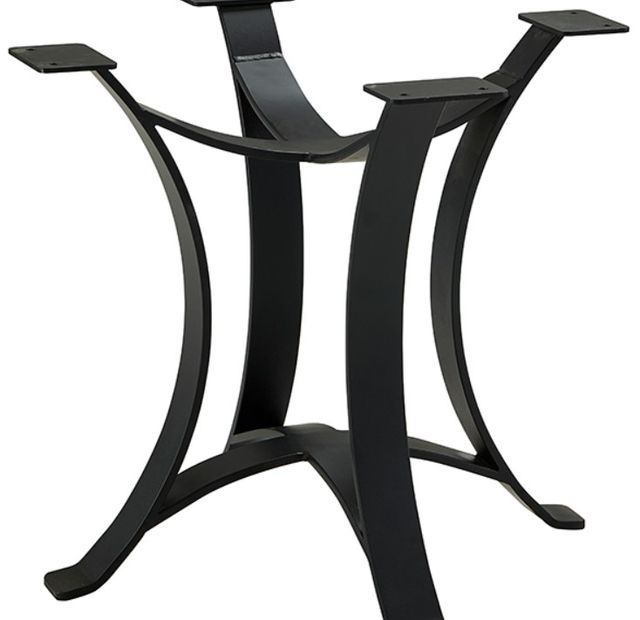 Artisan & Post by Vaughan-Bassett Dovetail Natural 60" Round Dining Table with Black Base-2