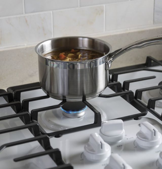 GE® 36" White Built-In Gas Cooktop with Dishwasher-Safe Grates-4
