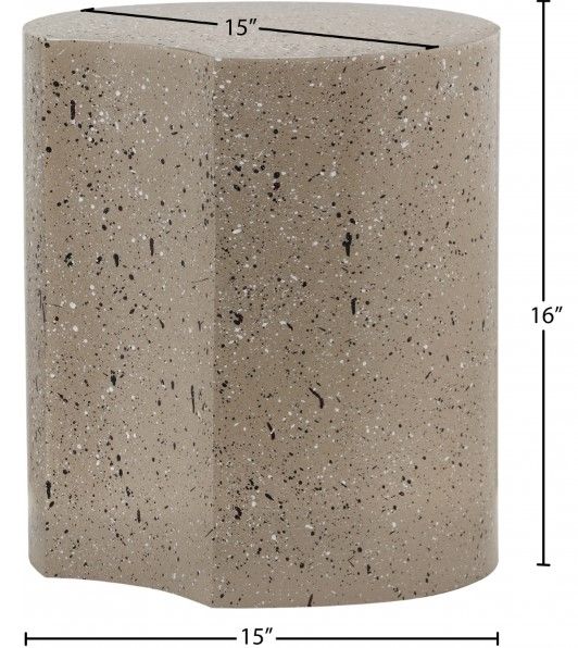 Meridian Furniture Dimple Taupe 16'' End Table-2
