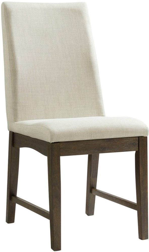 Elements International Dapper Gray 5-Piece Cream/Walnut Dining Set-3