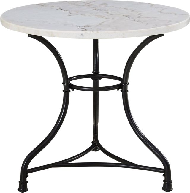 Steve Silver Co. Claire 34" Round White Marble Top Bistro Table-1