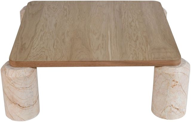 Meridian Furniture Ferrara Beige Marble Coffee Table-1
