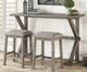 Mazin Furniture Palmer 3-Piece Wire Brush Gray Counter-Height Dining Set-0