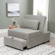 Powell® Dozer Gray Curdoroy Twin Sleeper Chair-2