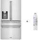 ZLINE 36 in. 21.6 Fingerprint Resistant Stainless Steel Counter Depth French Door Refrigerator -2