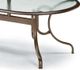 Telescope Casual Glass Top Oval Dining Table with Hole Ogee Rim-1