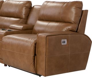 La-Z-Boy® Maddox Camel Power Right-Arm Facing Recliner with Headrest and Lumbar