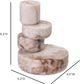 TOV Furniture Marble Natural Stacked Candle Holder-2