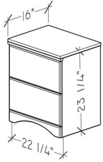 Perdue Woodworks 24,000 Essential Brown Drawer Nightstand-2