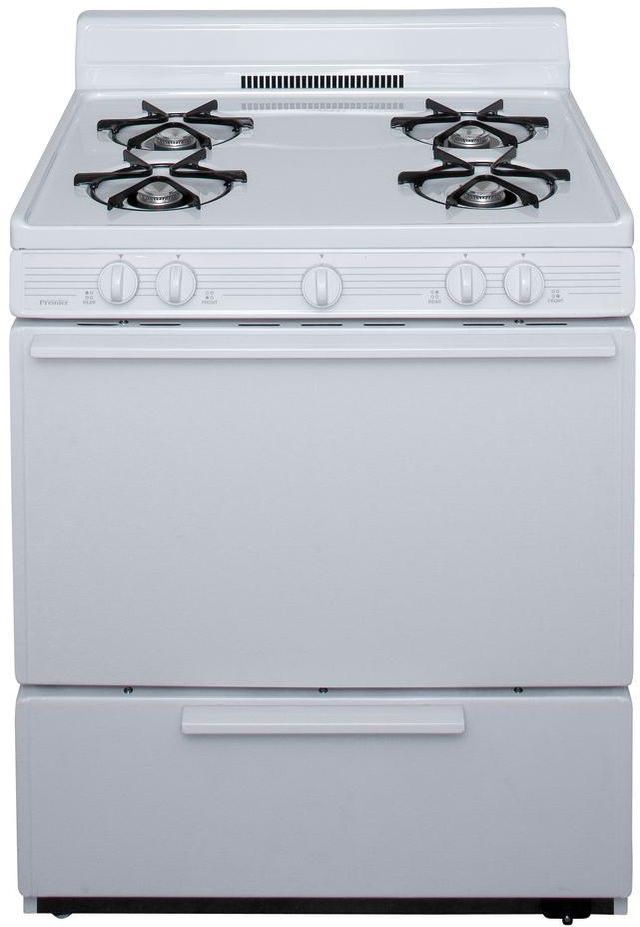 Premier 30" White Freestanding Gas Range-0
