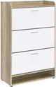 Coaster® Denia Antique Pine/White 3-Tier Shoe Storage Cabinet-0