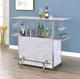 Furniture of America® Rianna Chrome/White Bar Table-3
