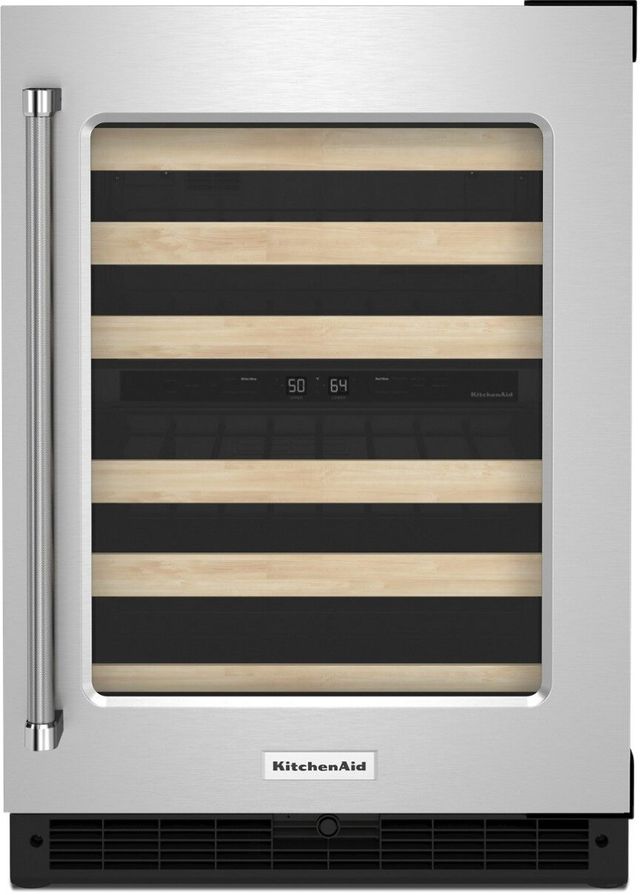 KitchenAid® 24" Stainless Steel Wine Cooler-0