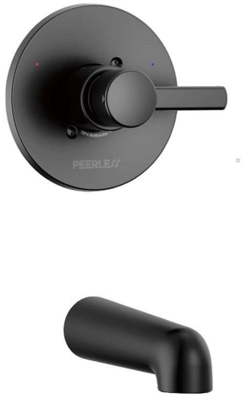 Peerless Precept® Matte Black Tub Trim Kit-0