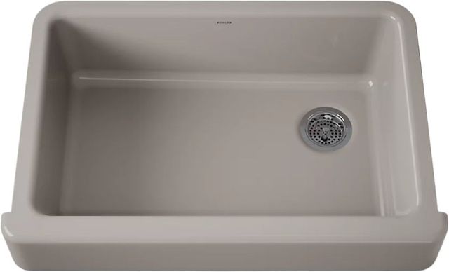 KOHLER® Whitehaven® Truffle 33" Undermount Single-Bowl Farmhouse Kitchen Sink with Short Apron-0