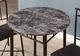 Monarch Specialties Inc. 3 Piece Grey Marble Dining Set-4