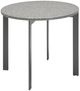 Natuzzi Editions Wire White Anthracite Round Accent Table with Grigio Ferro Base-0