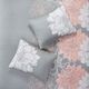 Olliix by Madison Park Lola 6 Piece Grey and Blush King/California King Reversible Cotton Printed Coverlet Set-5