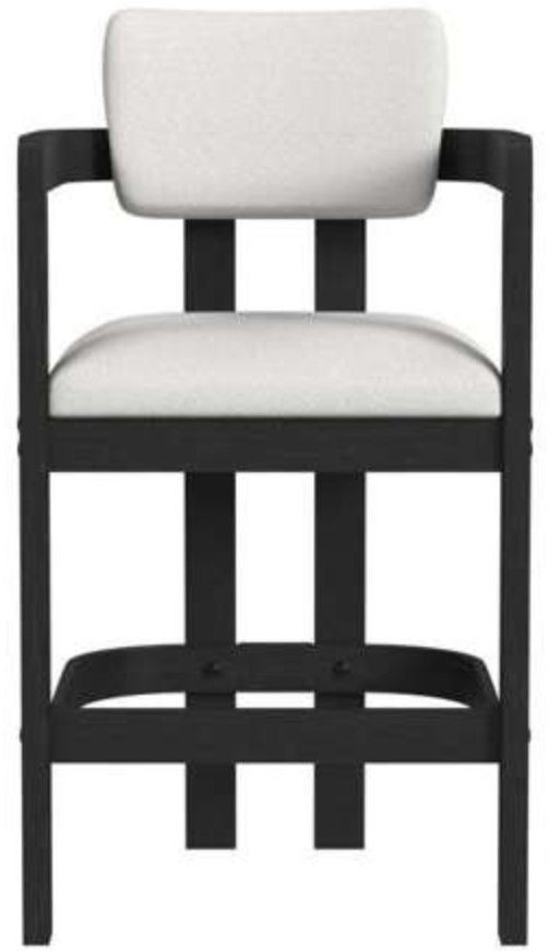 Elements International Portland Black/White Bar Stool-3