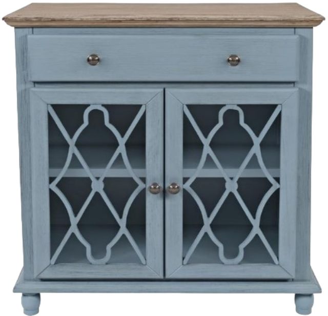 Jofran Inc. Aurora Hills Brushed Blue 2-Door Accent Chest-1