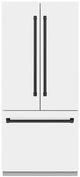 ZLINE Autograph Edition 36" 19.6 Cu. Ft. White Matte Built-In French Door Refrigerator with Matte Black Accents-0