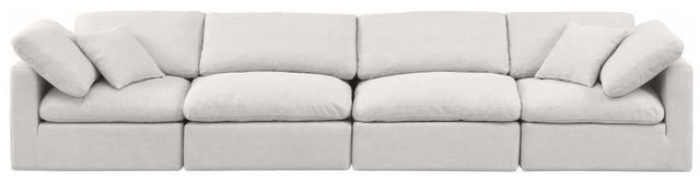 Meridian Furniture Indulge 4-Piece Cream Modular Sectional Sofa-1