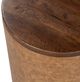 Classic Home Andra Sedona Brown Leather Round Accent Table-5