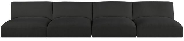 Meridian Furniture Ease 4-Piece Black Armless Sofa-2