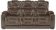 Corinthian Furniture Luke Chocolate Power Reclining Sofa with Power Headrest-0