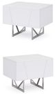VIG Furniture Modrest Chrysler 3-Piece White Dresser and Nightstand Set-2