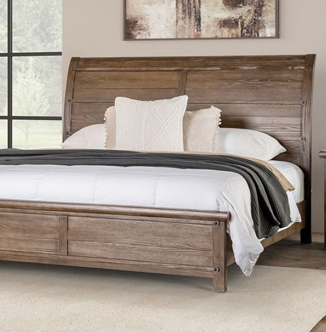 Furniture of America® Merthyr 4-Piece Brown Queen Bedroom Set-2