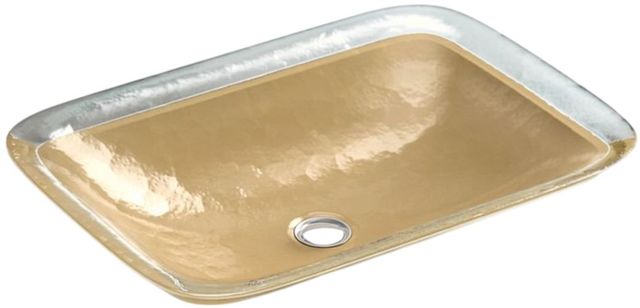 Kohler Inia® Opaque Sandalwood 20.75" Rectangular Drop-In Bathroom Sink, No Overflow-0