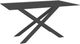 Amisco Customizable Ascencio 60" Rectangular Dining Table with 0.5" Black Glass Top-0