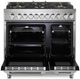 Verona® Ultima 36" Stainless Steel Double Oven Freestanding Gas Range with 5 Brass Burners-1