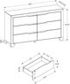 Monarch Specialties Inc. Light Grey/White Dresser-1