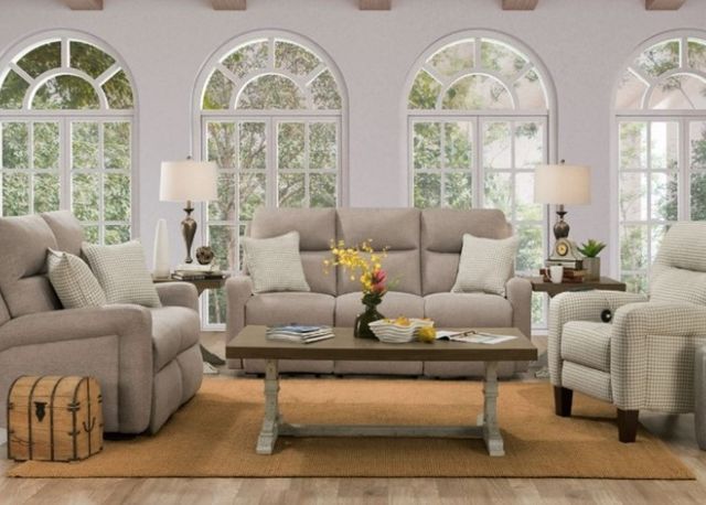 Southern Motion™ Customizable Metro Double Power Reclining Sofa with Headrest -1